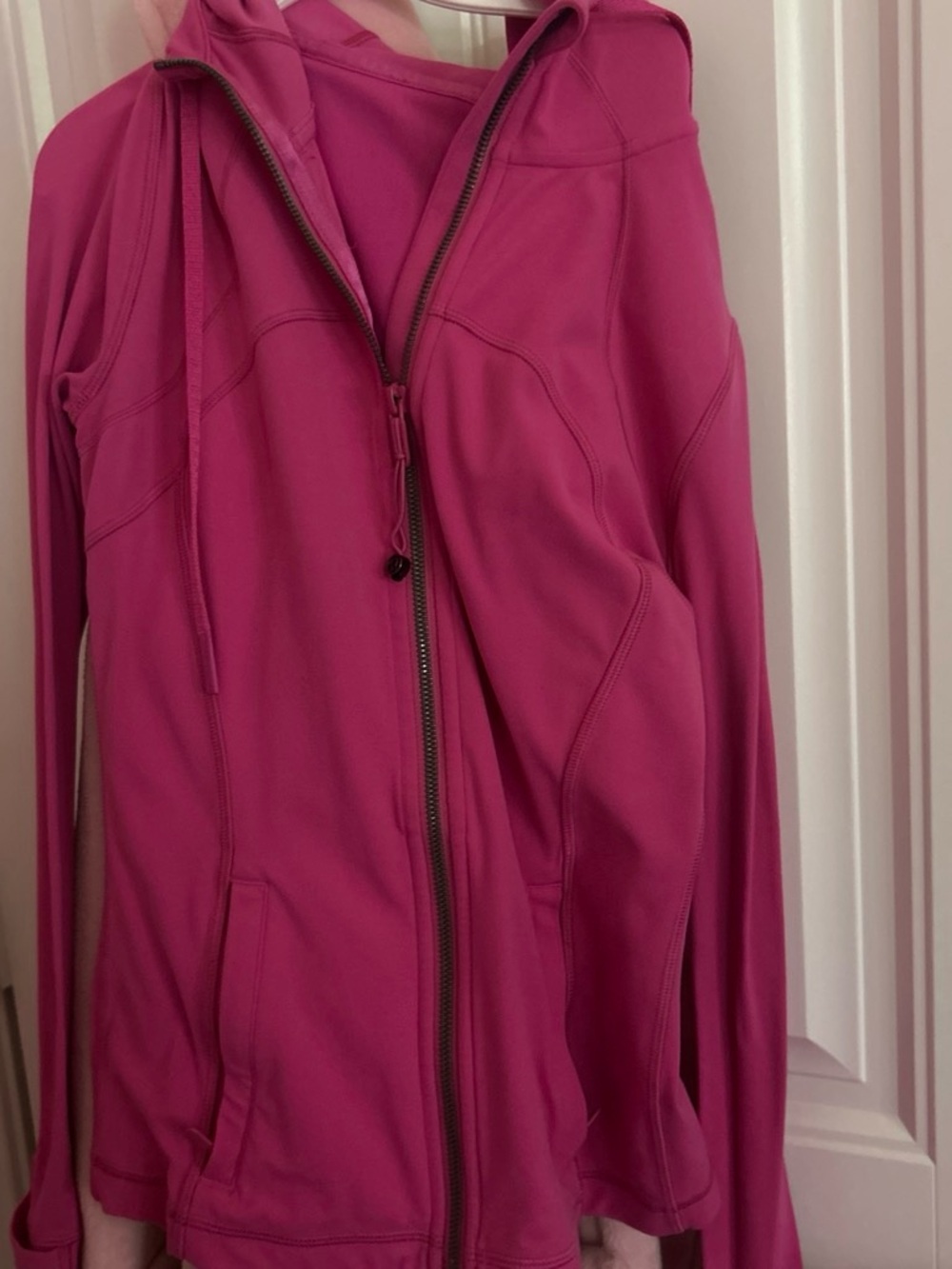 lululemon athletica Fuchsia Full-Zip Hooded Bomber Jacket